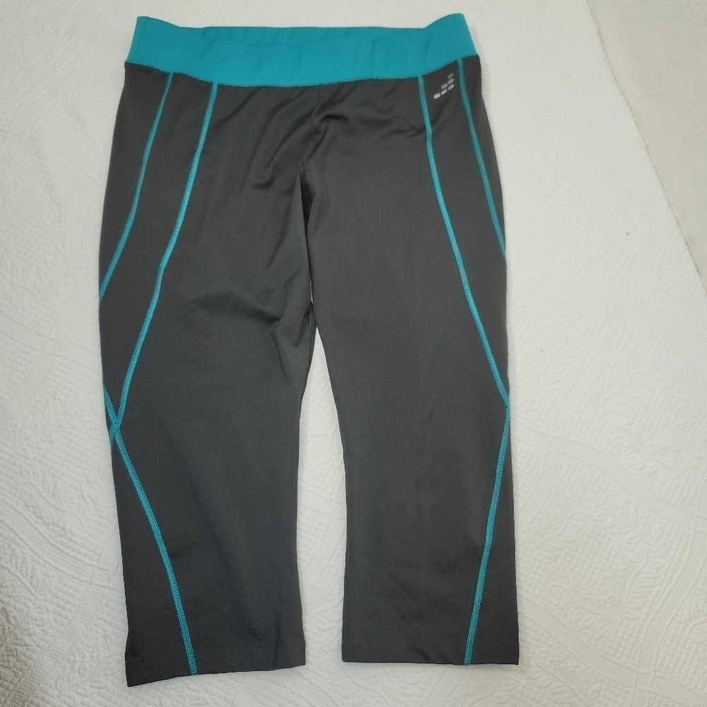 183. bcg Capri Pants Turquoise Gray Sz XL